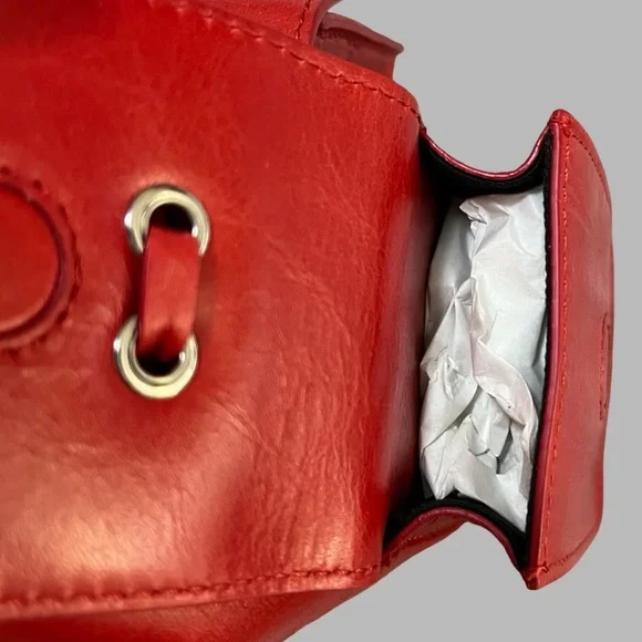 THE KOOPLES RED LEATHER AMELIA BAG NWT - Picture 10 of 13